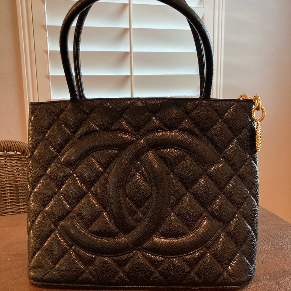 Chanel Medallion Tote Quilted Caviar